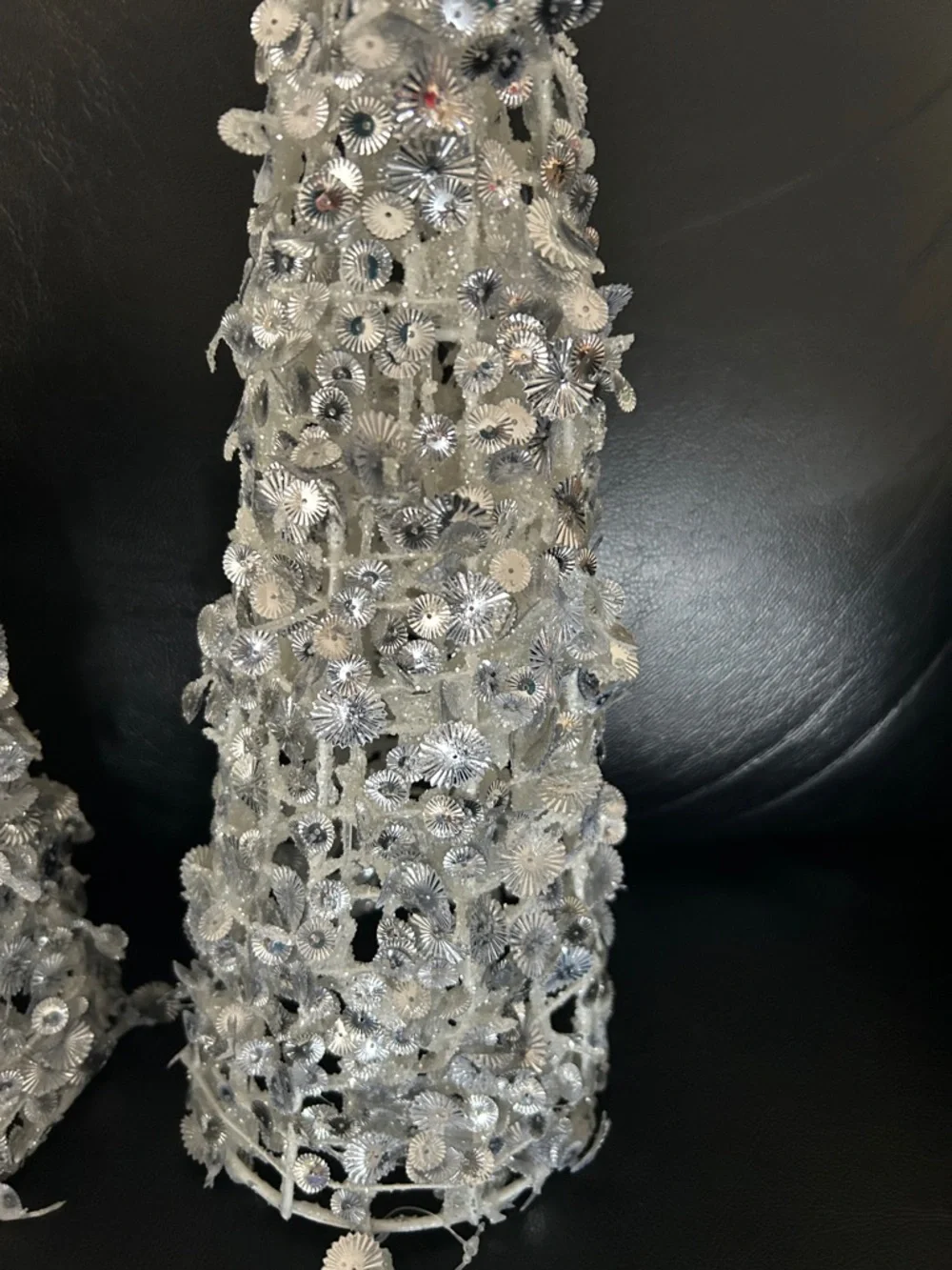 TJ-Maxx Set of Two Shimmering Silver Christmas Trees